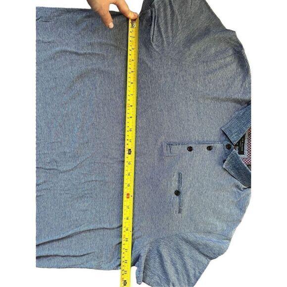 Ted Baker Mens Blue Short Sleeve Button-Down Collar Polo Shirt Size 6 M - Picture 4 of 9